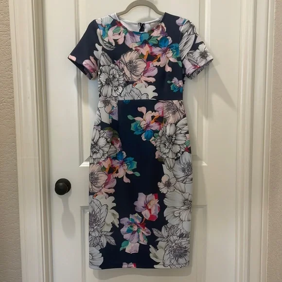 HOT Asos Grey Floral Midi Dress ASOS Dresses Asos Abstract